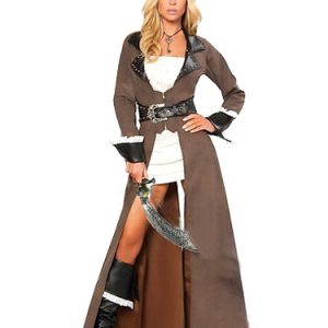 Halloween Brown Pirate Women's Costume Pirates Of The Caribbean Costume