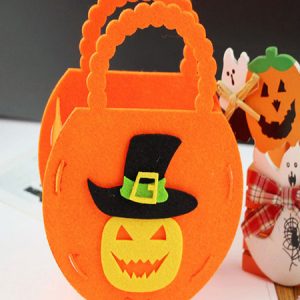 Halloween Candy Bag Felt Pumpkin Holidays Costume Sugar Bag