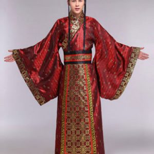 Halloween Chinese Costume Fancy Dress Han Ancient Emperor Costume Men's Gown Set In 3 Piece