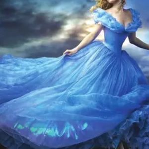 Halloween Cinderella Dress for Adult Blue Princess Costume Cosplay Halloween