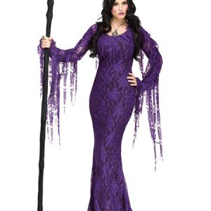 Halloween Costume Evil Queen Women Vampire Lace Dresses And Headpieces