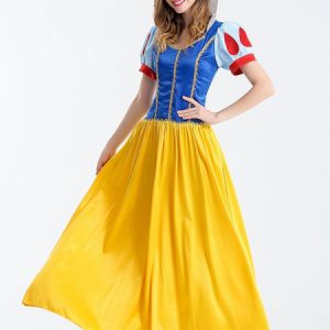 Halloween Costume Princess Women's Long Dress With Headgear Halloween