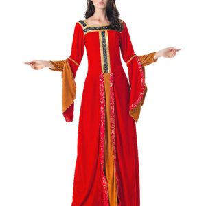 Halloween Costume Retro Women Exotic Velour Maxi Dresses