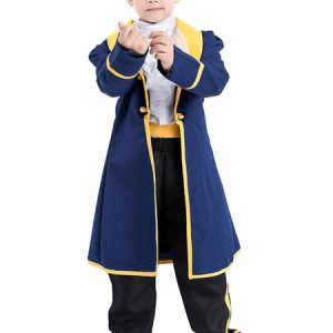 Halloween Costumes Blue Prince Kid's Polyester Shirt Overcoat