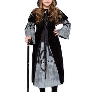 Halloween Costumes For Kids Black Witch Kid's Cloak Dress