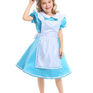 Halloween Costumes For Kids Light Sky Blue Alice In Wonderland Kid's Dress Headwear