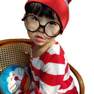 Halloween Costumes Kids Movie Cosplay Red Top Glasses Cotton Kids Cosplay Costumes