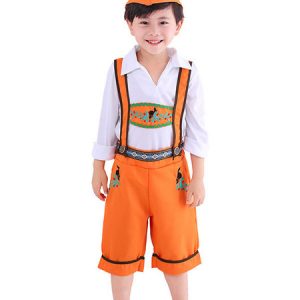 Halloween Costumes Orange Oktoberfest Kid's Polyester Set