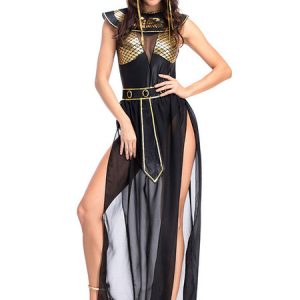 Halloween Costumes Woman's Halloween Printed Elegant Long Black Skirt Headwear Polyester Halloween Holidays Costumes