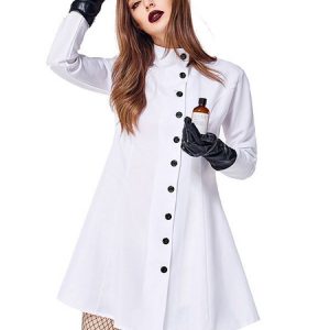 Halloween Costumes Women's Nurse Sexy White Clothes Gloves Halloween Holidays Costumes