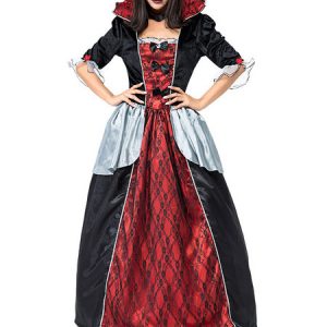 Halloween Costumes Women's Vampire Black Dress Choker Lace Halloween Holidays Costumes