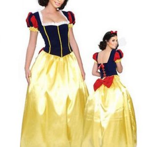 Halloween Multicolor Snow White Polyester Princess Costume for Women Halloween