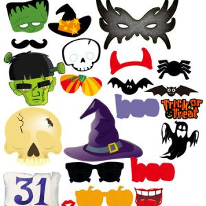 Halloween Photo Prop Paper 22 Pieces Holidays Costumes Accessory