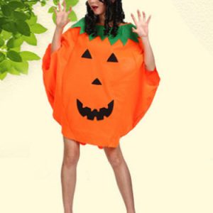 Halloween Pumpkin Costume Orange Cape With Hat Halloween