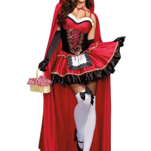 Halloween Red Ruffles Polyester Princess Costume for Women Halloween