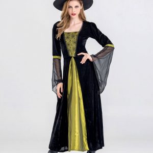 Halloween Witch Costume Women Maxi Dresses