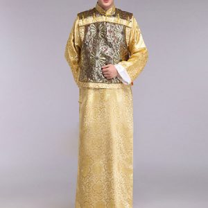 Hallowen Chinese Costume Ancient Men's Clothing Robes Suits Qing Dynasty Prince Traditional Clothing