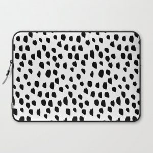 Hand drawn drops and dots on white - Mix & Match with Simplicty of life Computer Cover by Simplicity of life - Laptop Sleeve - 15"