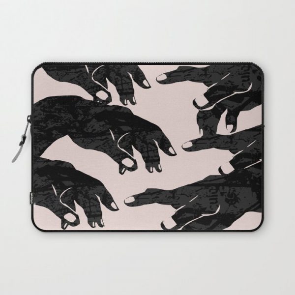 Hand in black and pink Computer Cover by Little Dean - Laptop Sleeve - 13"