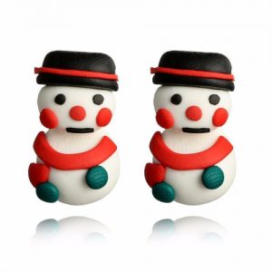 Handmade Cute Snowman Ear Studs