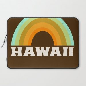 Hawaii retro vibes throwback rainbow colors trendy 1970s 70's minimalist Computer Cover by seventy eight - Laptop Sleeve - 15"