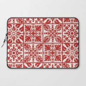 Hawaiian Quilt in Red Computer Cover by joniandco - Laptop Sleeve - 15"