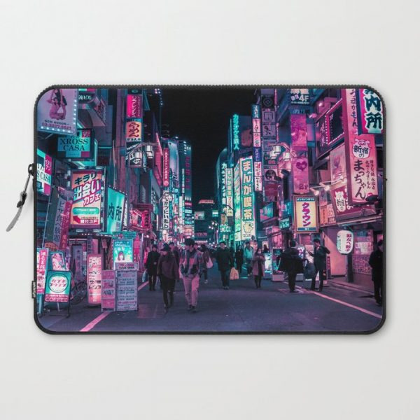 Heart Full Of Neon: Cyberpunk Overload Canvas Print Computer Cover by HimanshiShah - Laptop Sleeve - 15"