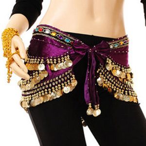 Hip Scarf Belly Dance Costume Terry Bollywood Dance Accessories