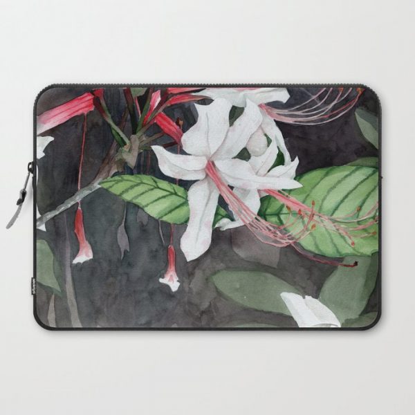 Honeysuckle Swamp Pink Flowers Computer Cover by Nicole Werth Designs - Laptop Sleeve - 15"