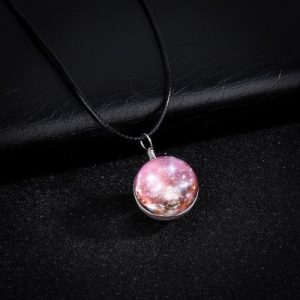 Hot Fashion Jewelry Starry Crystal Ball Necklace Star Pendant Galaxy Pattern Beautiful Dreamy Mysterious