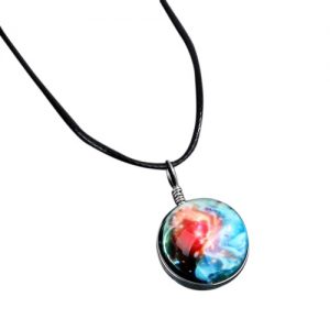 Hot Fashion Jewelry Starry Crystal Ball Necklace Star Pendant Galaxy Pattern Beautiful Dreamy Mysterious