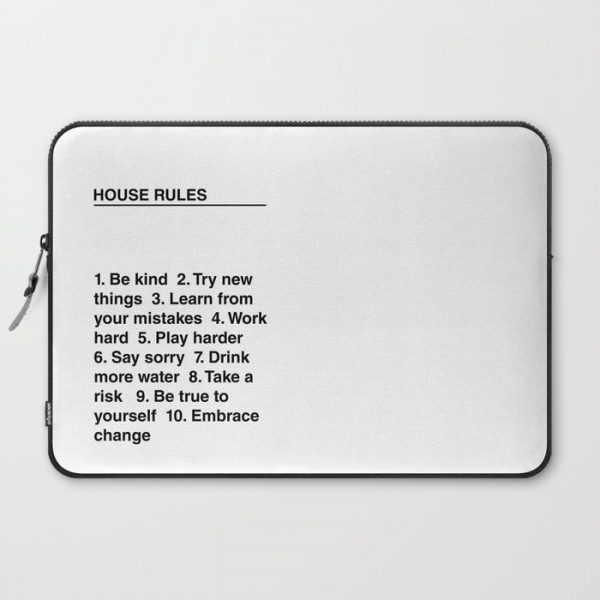 House Rules Computer Cover by The Native State - Laptop Sleeve - 15"