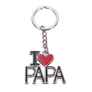 I Love Papa Alloy Enamel Keychain Best Gift for Father's Day