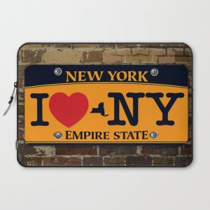 I love NY New York Car Licence Plate Computer Cover by PixelStory - Laptop Sleeve - 15"