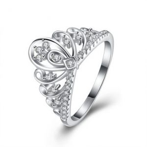 INALIS 925 Silver Crown Ring