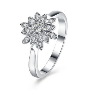 INALIS 925 Silver Lotus Ring