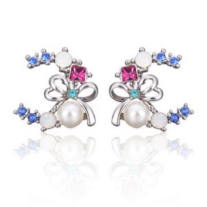 INALIS Bowknot Pearl Earrings