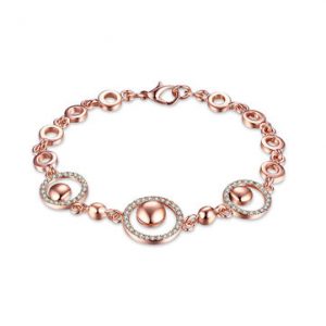 INALIS Luxury Bracelet Hollow Circle Rhinestone Women Bracelet