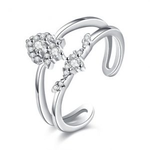 INALIS Sweet Ring Heart Zircon Luxury Elegant Ring