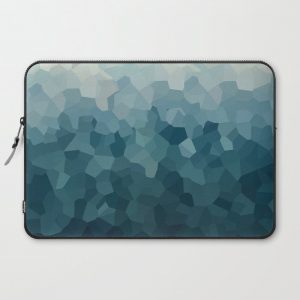 Ice Blue Mountains Moon Love Computer Cover by Winzo Abstract Art - Laptop Sleeve - 15"