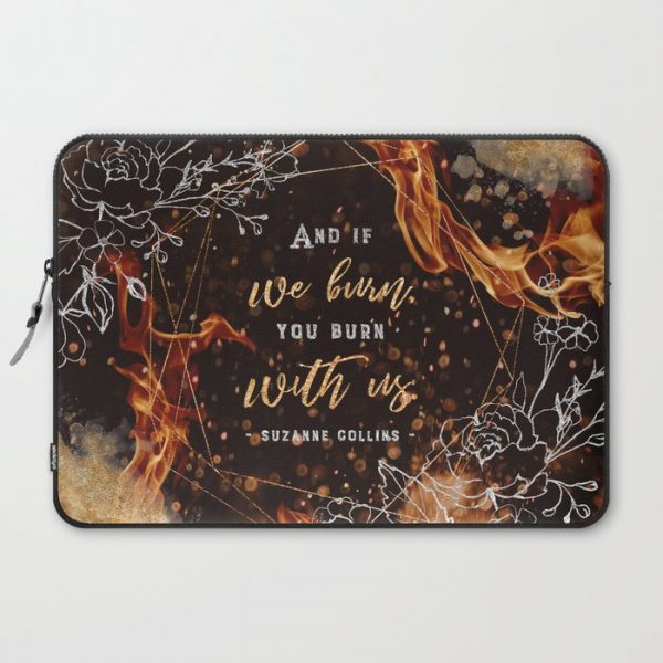 If we burn Computer Cover by Stella Bookish Art - Laptop Sleeve - 15"