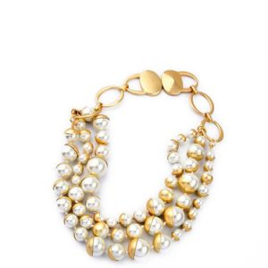 Imitation Pearl Round Synthetic Materials Necklace