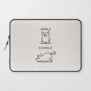 Inhale Exhale Pig Computer Cover by Huebucket - Laptop Sleeve - 13"