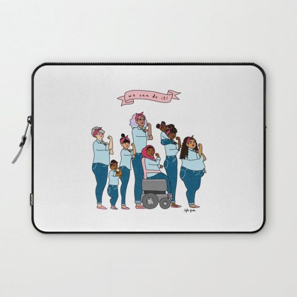 Intersectional Rosie the Riveter Computer Cover by Tyler Feder - Laptop Sleeve - 13"