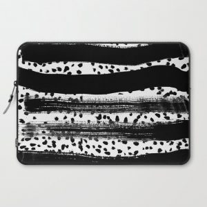 Iver - black and white minimal painting abstract art brooklyn trendy urban street city art work Computer Cover by CharlotteWinter - Laptop Sleeve - 15