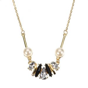 JASSY Crystal Pearl Copper Necklace