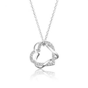 JASSY Elegant Heart Zircon Pendant Necklace