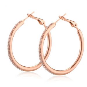 JASSY Simple Big Circle Hoop Earrings