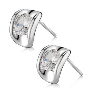 JASSY Simple Silver Zircon Earrings