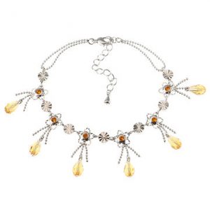 JASSY® Crystal Flower Anklet